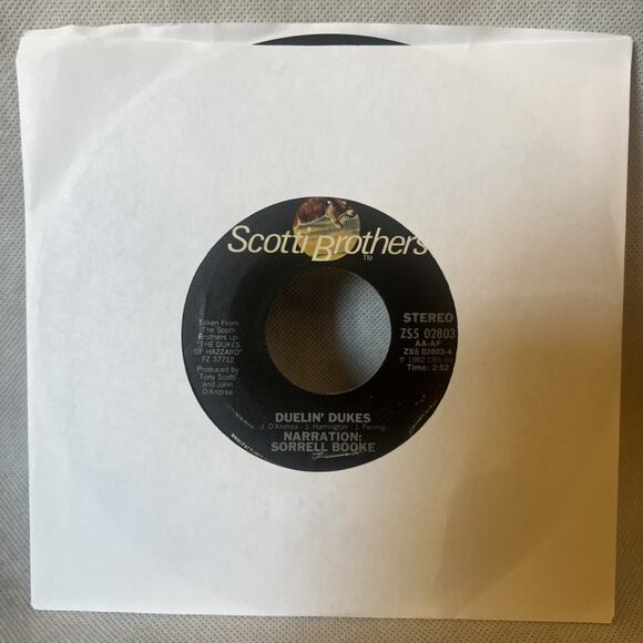 JOHNNY CASH THE GENERAL LEE ultrasonic clean 7” VINYL 1982 DUKES OF HAZZARD VG+! - Picture 5 of 5